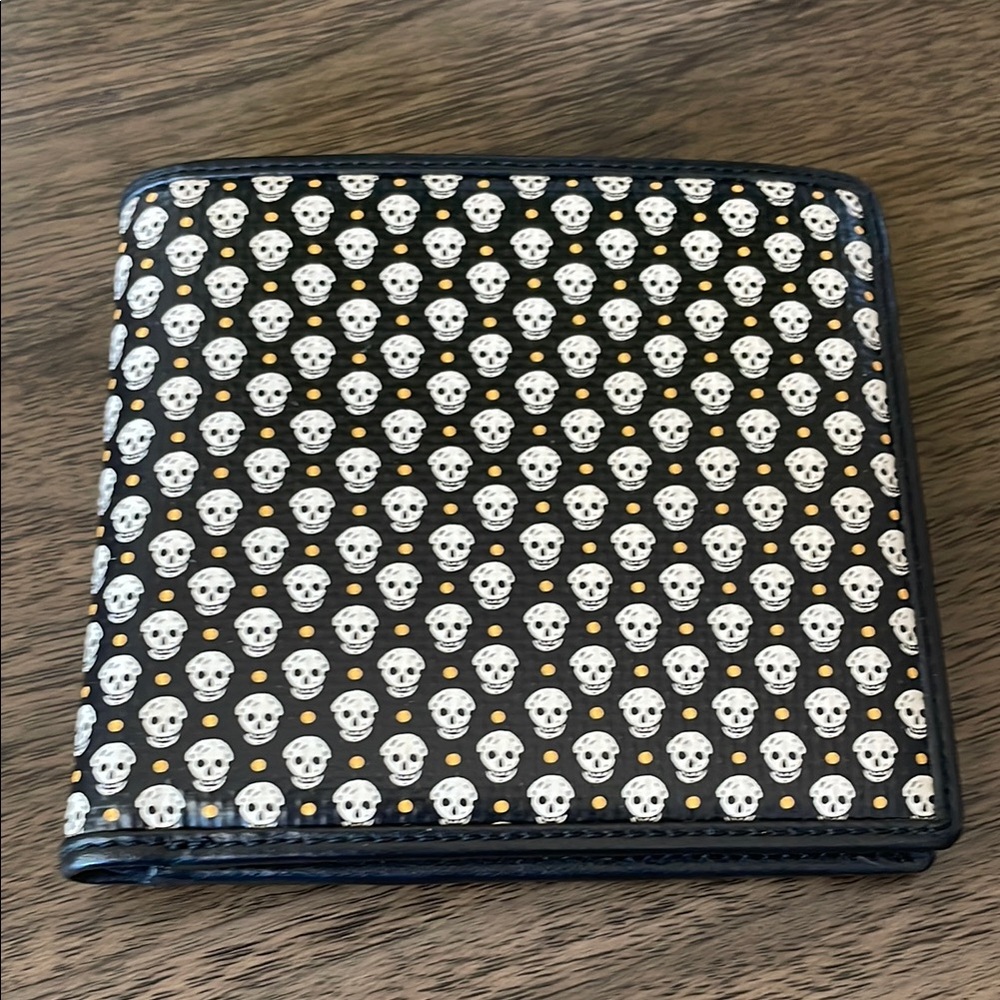 Alexander McQueen Leather Skulls Wallet NEW